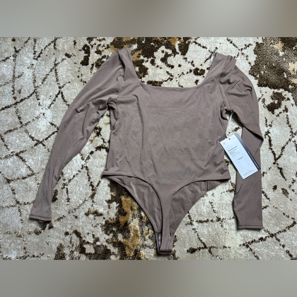 2 for $40//NWT lululemon Taupetastic Long-Sleeve Bodysuit - Picture 6 of 7